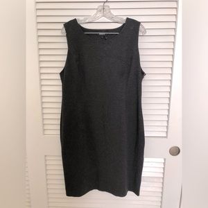 DKNY charcoal gray Thick Fabric shift dress for work office size 14